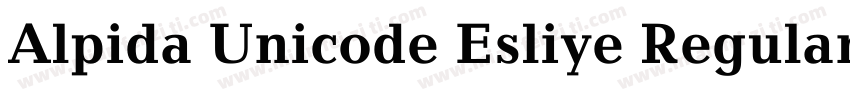 Alpida Unicode Esliye Regular字体转换